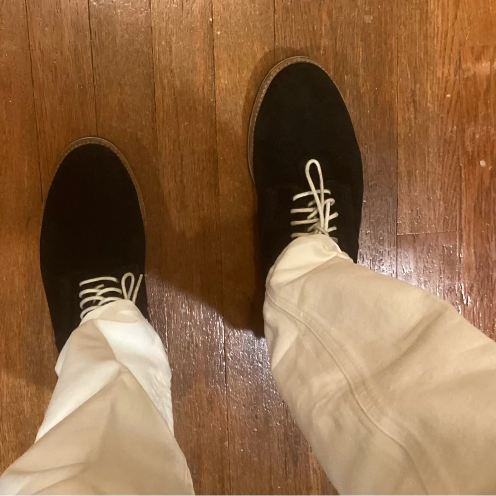 Black WalkOver Suede Derbys 8M - Picture 2 of 6